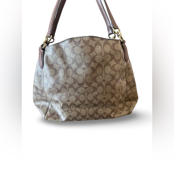 Coach Brown Signature Tote Bag - Picture 6 of 14